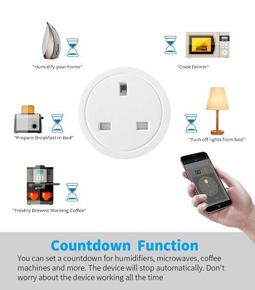 20A UK Plug Tuya Wifi Smart Socket Time Function
