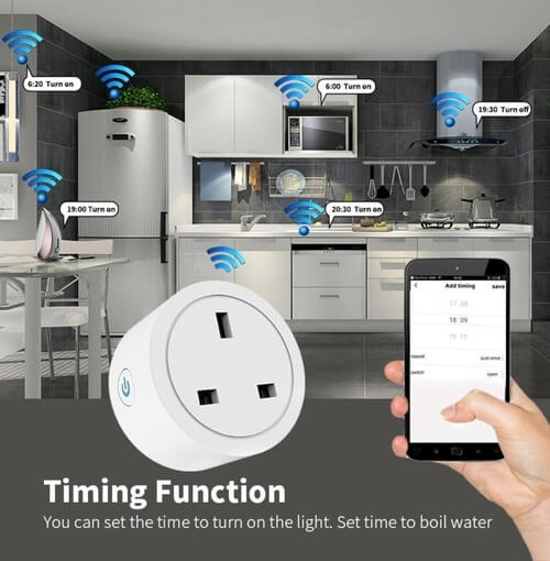 20A UK Plug Tuya Wifi Smart Socket Time Function